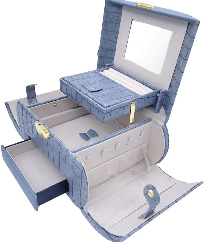 ORGANIZADOR JOYERO ELEGANTE PORTATIL, CAJA DE ALMACENAMIENTO DE JOYAS, FACIL DE TRANSPORTAR