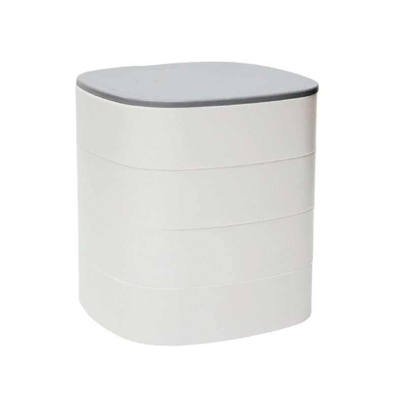 ORGANIZADOR DE JOYAS GIRATORIO COMPACTO Y ELEGANTE 11.2X12.2CM, 3 ESTILOS