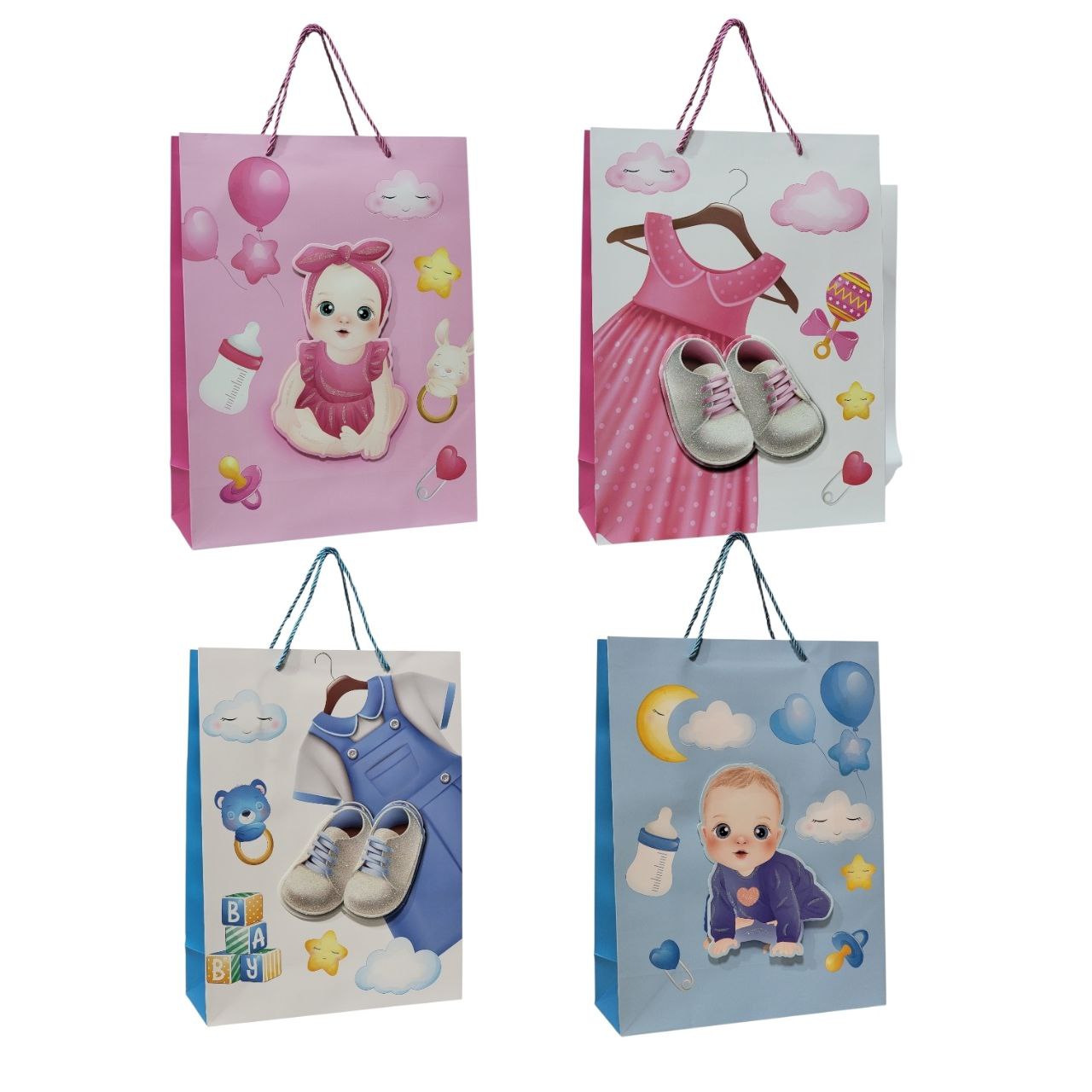 BOLSA DE REGALO PARA BABY SHOWER GRANDE  30X40X12CM