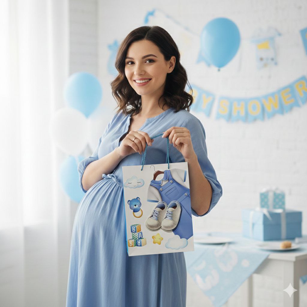 BOLSA DE REGALO PARA BABY SHOWER GRANDE  30X40X12CM