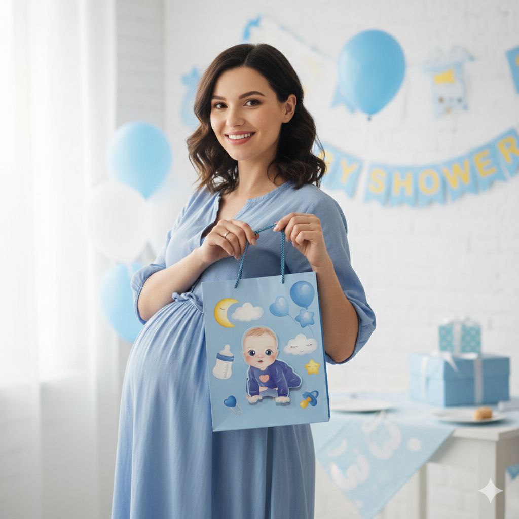 BOLSA DE REGALO PARA BABY SHOWER GRANDE  30X40X12CM