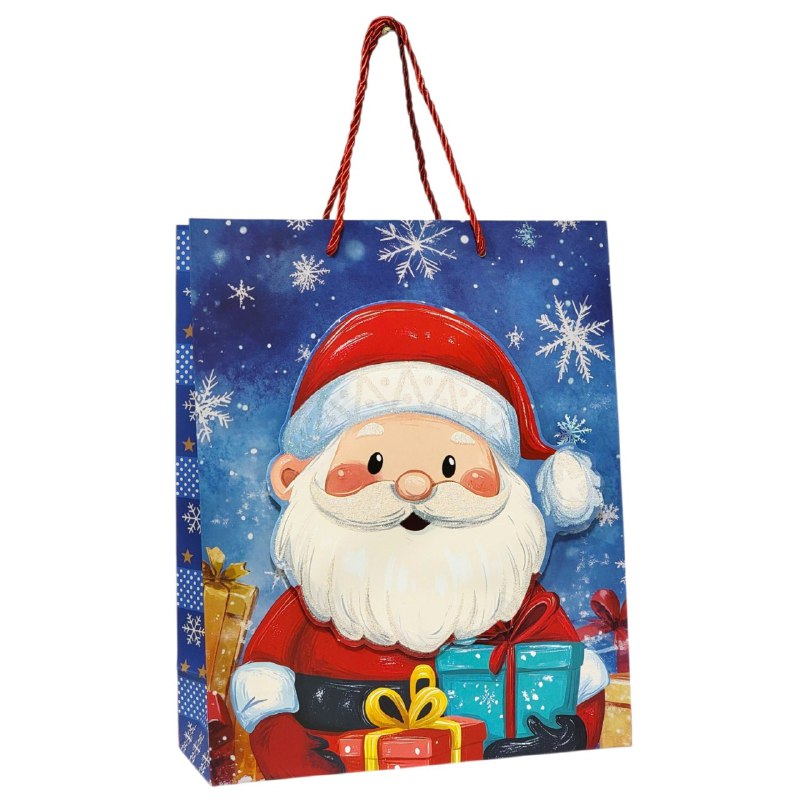 BOLSA DE REGALO NAVIDEÑA MEDIANA 26X32X10CM