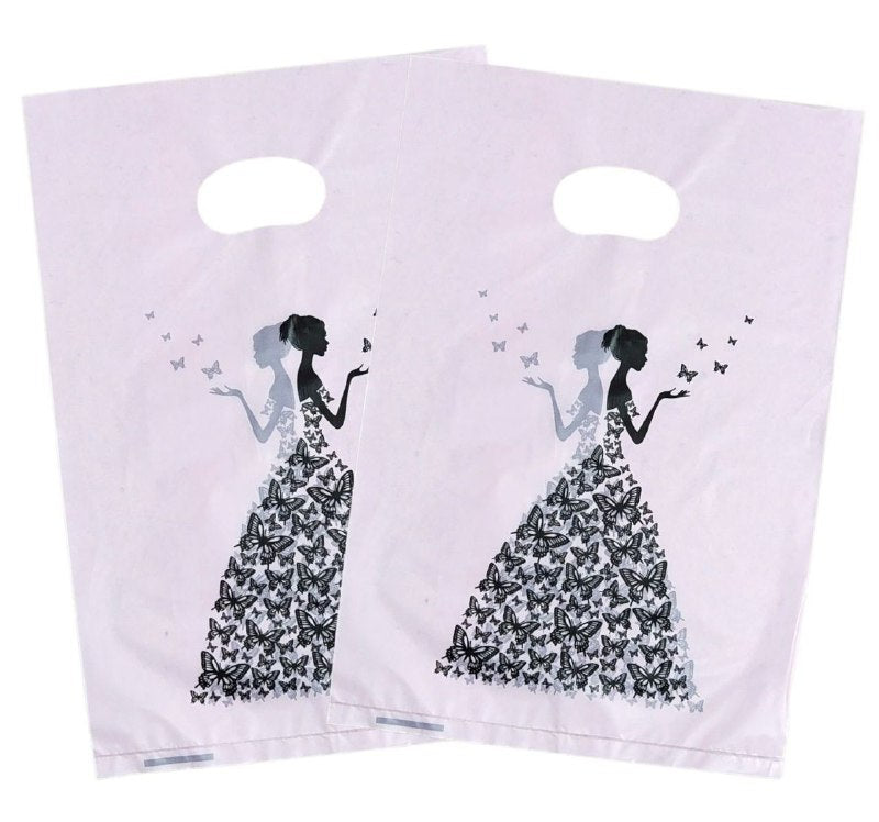 BOLSA DE REGALO PLASTICA PEQUEÑA 20X30CM, PAQUETE 100UND