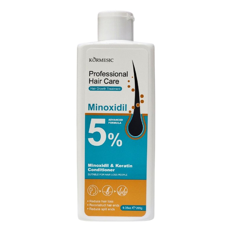 ACONDICIONADOR ANTICAIDA Y RECONSTRUCTOR DE FIBRA CON MINOXIDIL 5% Y QUERATINA KORMESIC 265G