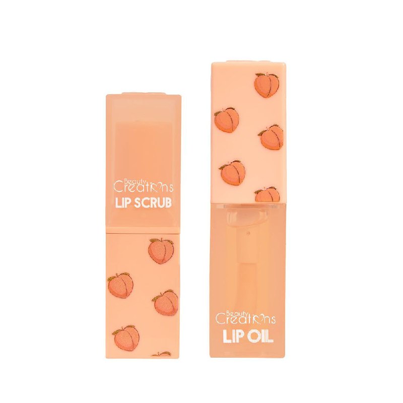 BRILLO LABIAL EN SET DUO EXFOLIANTE LABIAL MANTECA KARITE Y VITAMINA E 3G, ACEITE LABIAL ACEITE JOJOBA Y VITAMINA E 4ML ORIGINAL BEAUTY CREATIONS SWEET DOSE LIP CARE