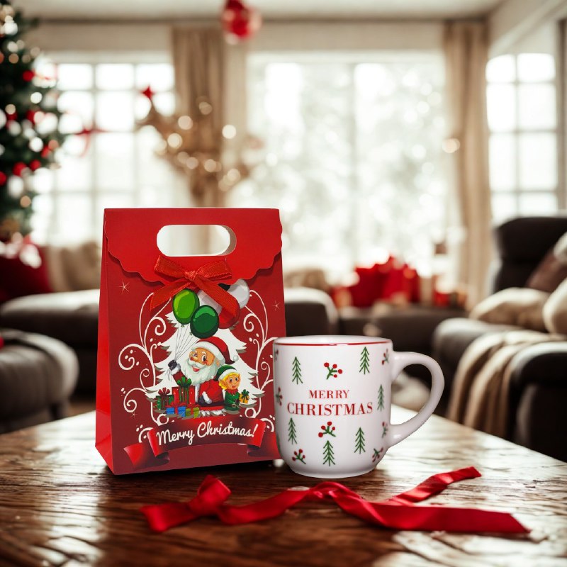 BOLSA DE REGALO NAVIDEÑA MINI PEQUEÑA 16X12CM