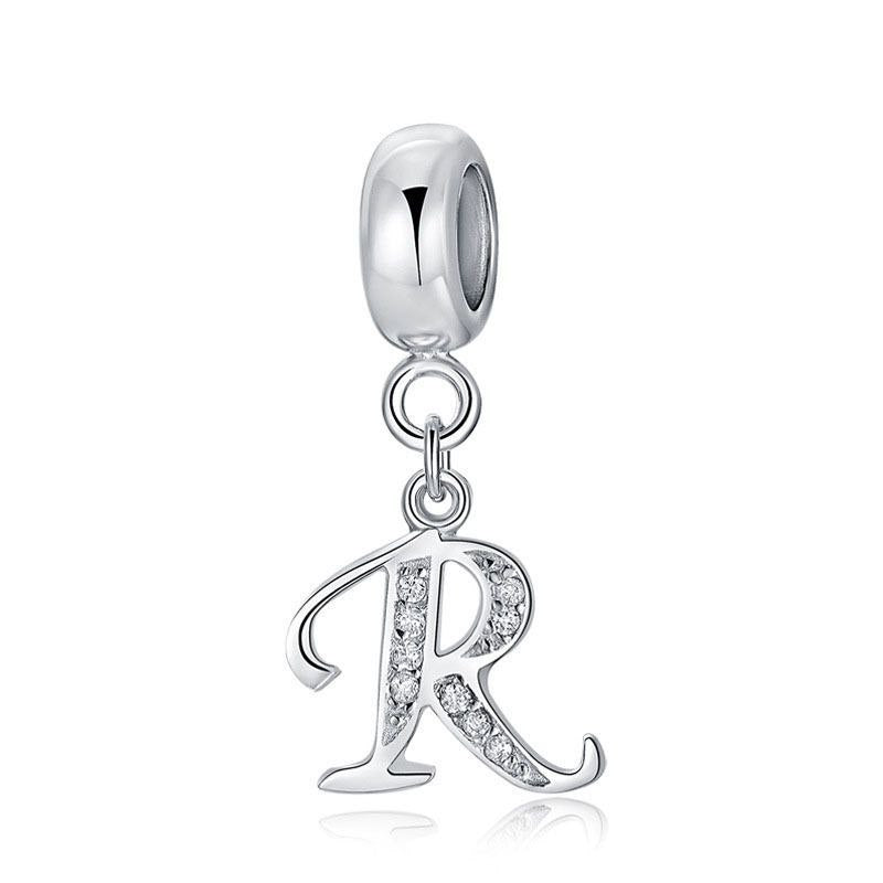 PCHARM4056$R LETRA R PANDORA PLATA 9.25