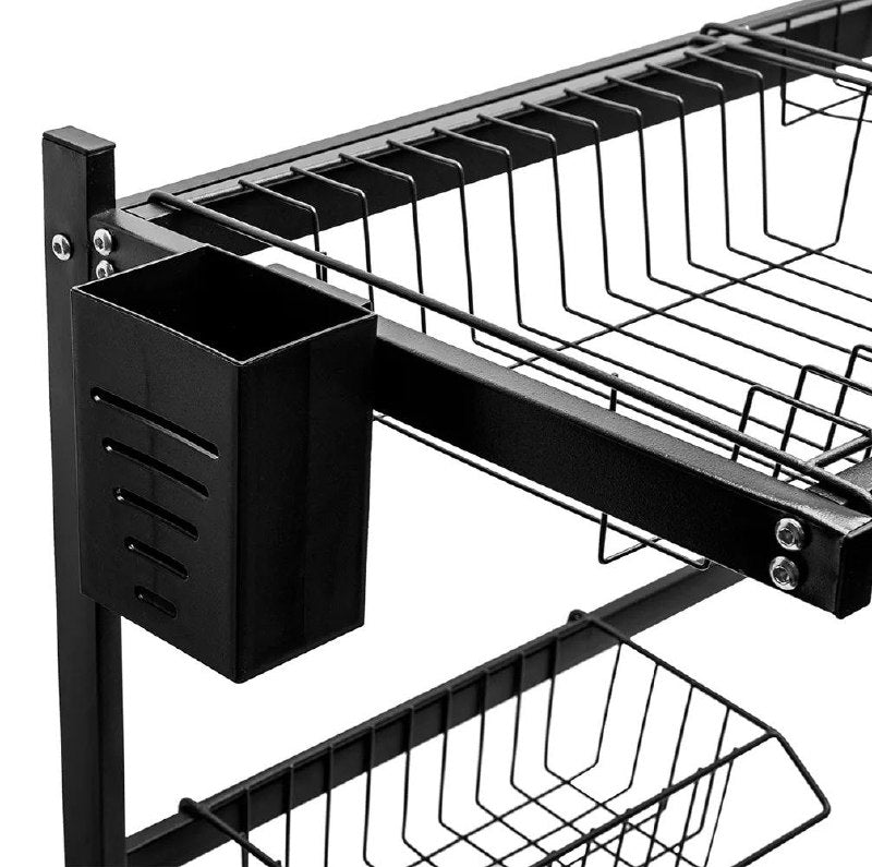 ESTANTE ORGANIZADOR Y ESCURRIDOR DE COCINA, SOBRE EL FREGADERO, ESTANTE DESMONTABLE DE SECADO DE PLATOS DE ACERO INOXIDABLE, FACIL DRENAJE GRAN CAPACIDAD KITCHEN RACK