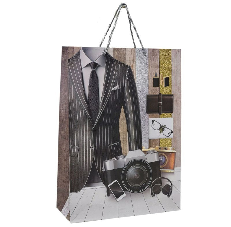 BOLSA DE REGALO PARA HOMBRE GRANDE 30X12X41.5CM