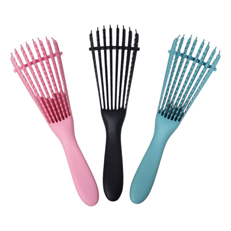 CEPILLO PEINE FLEXIBLE DESENREDANTE PARA PELO HUMEDO O SECO EVOK 3 COLORES
