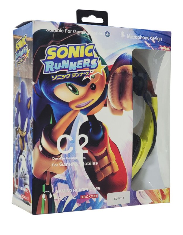 AUDIFONOS AURICULARES PARA VIDEO JUEGOS CON MICROFONO SONIC RUNNERS PS4. XBOXONE C2