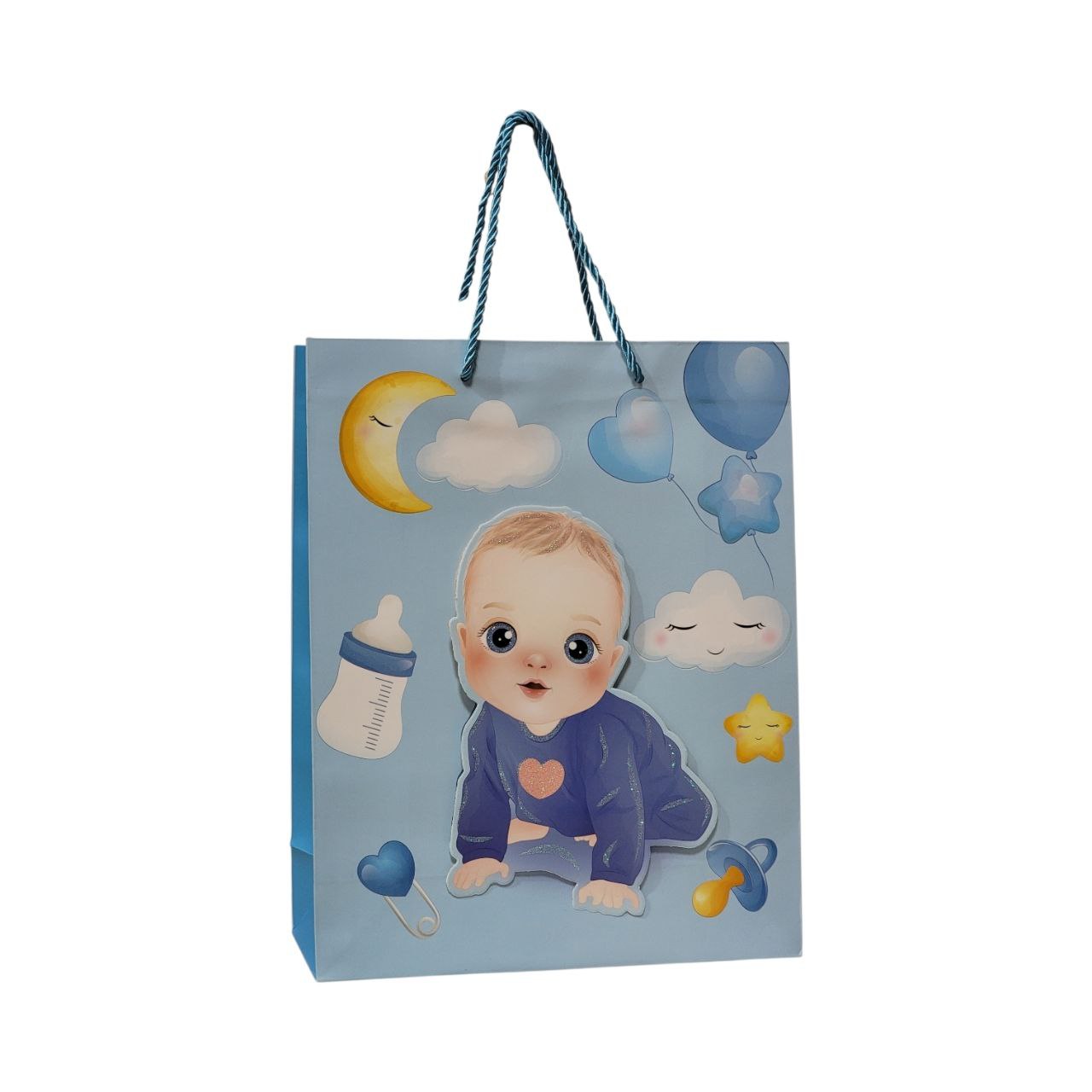 BOLSA DE REGALO PARA BABY SHOWER MEDIANA 32X26X10CM