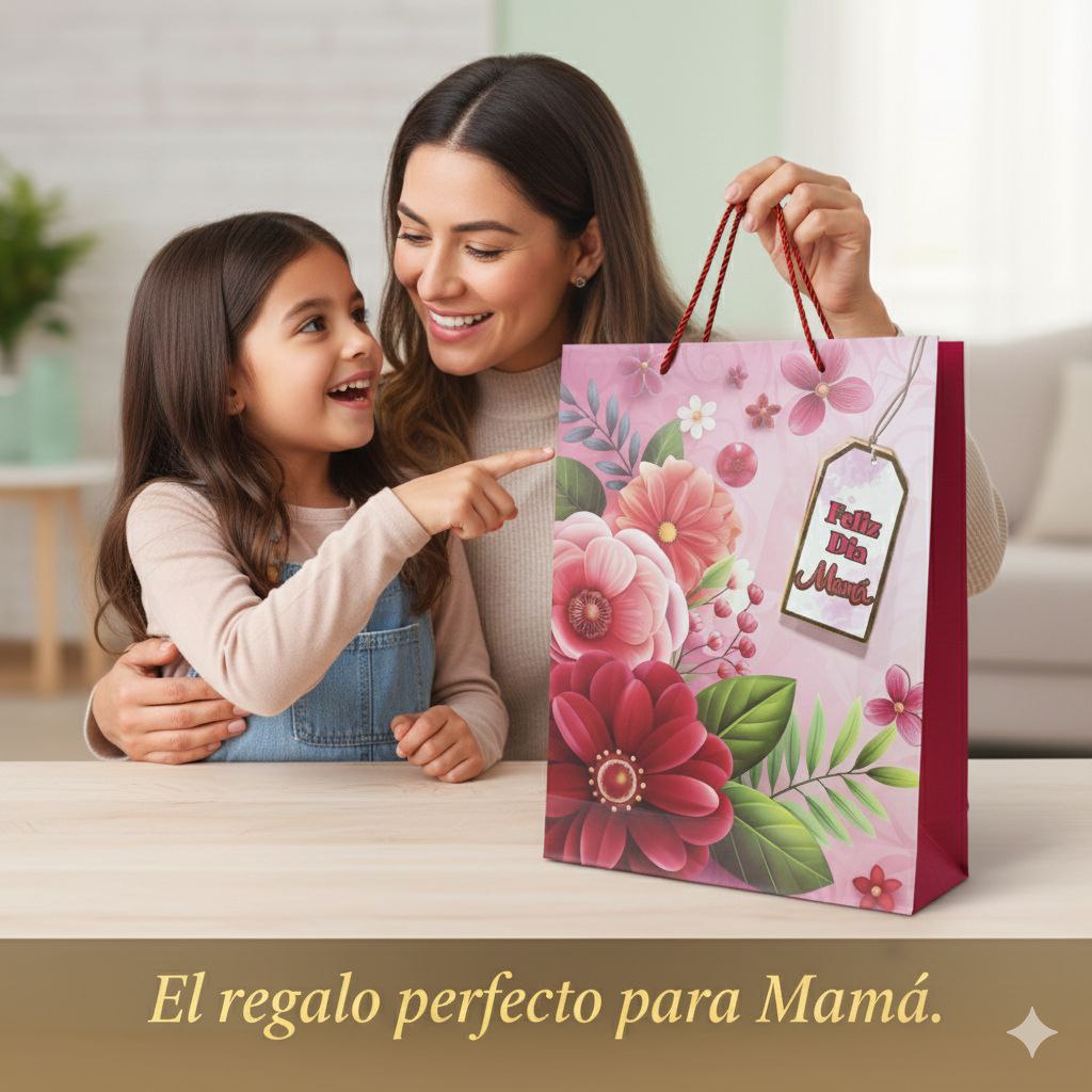 BOLSA DE REGALO PARA MAMÁ GRANDE 30X40X12CM