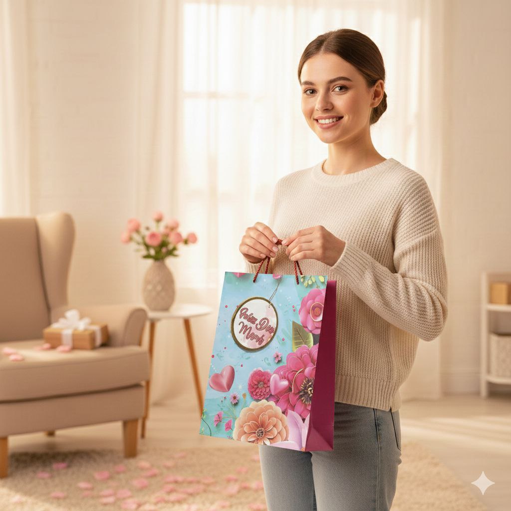 BOLSA DE REGALO PARA MAMÁ GRANDE 30X40X12CM