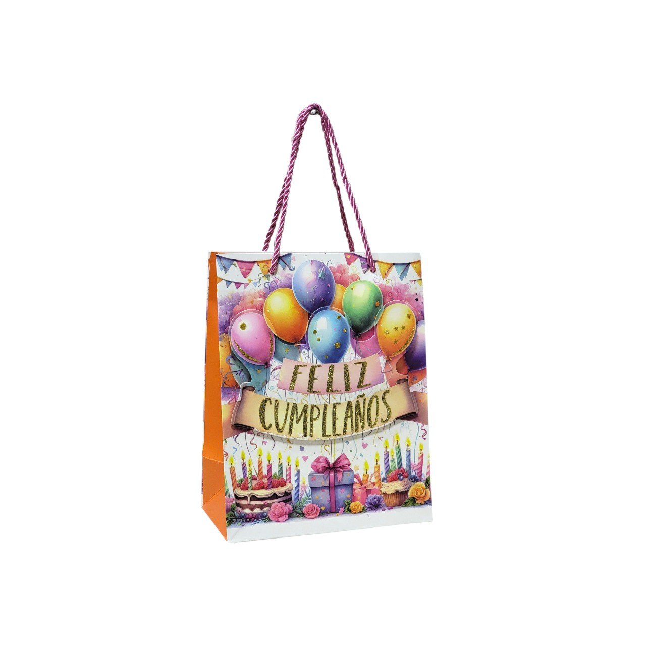 BOLSA DE REGALO DE CUMPLEAÑOS PEQUEÑA 23X18X10CM