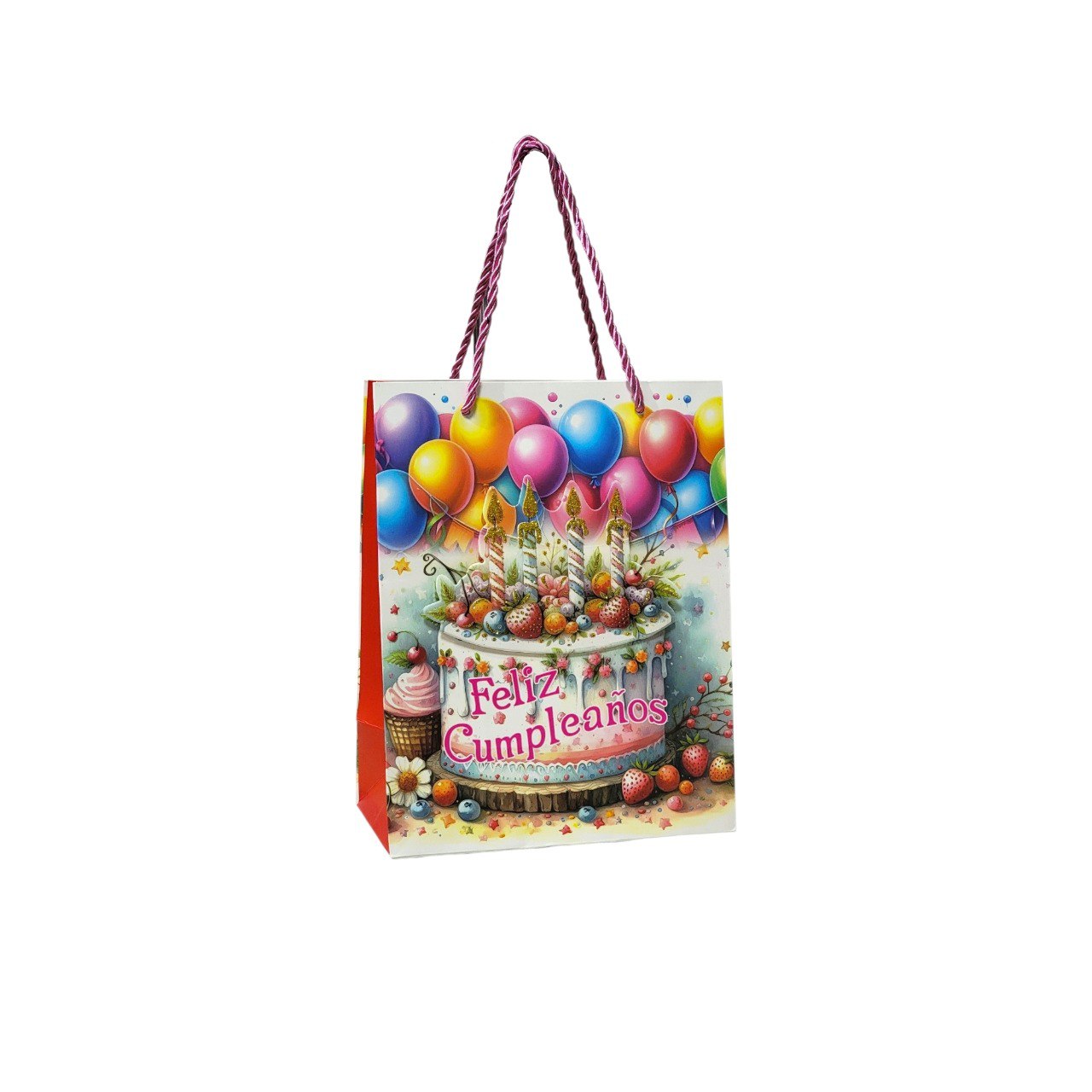 BOLSA DE REGALO DE CUMPLEAÑOS PEQUEÑA 23X18X10CM