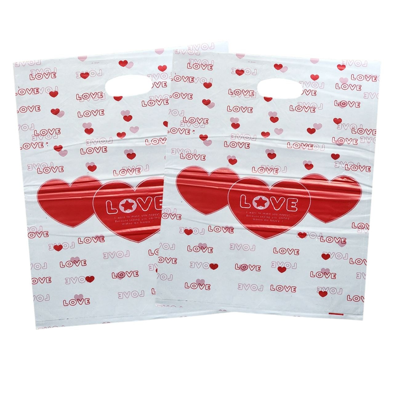 BOLSA DE REGALO PLASTICA EXTRA GRANDE 35X45CM, PAQUETE 100UND