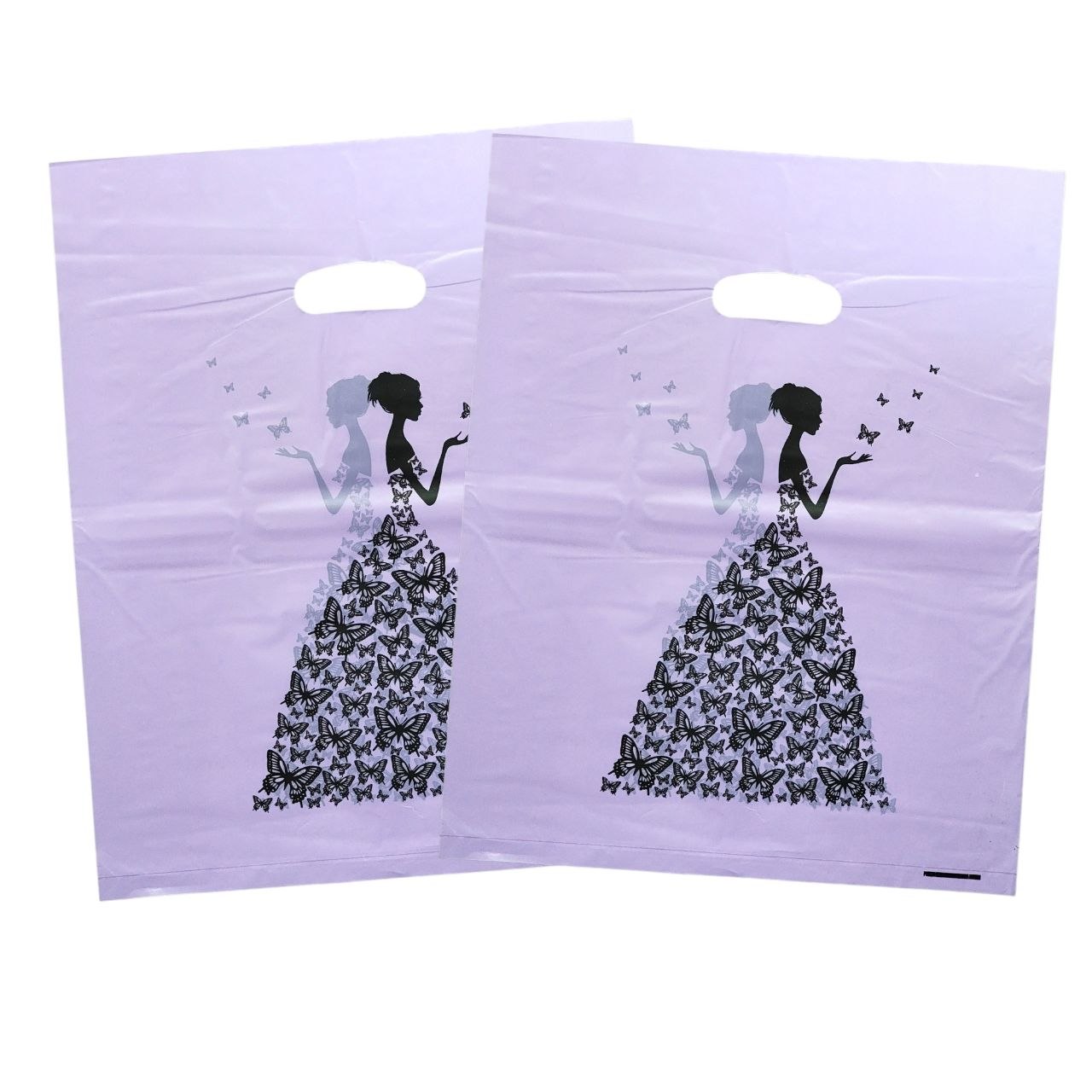 BOLSA DE REGALO PLASTICA EXTRA GRANDE 35X45CM, PAQUETE 100UND