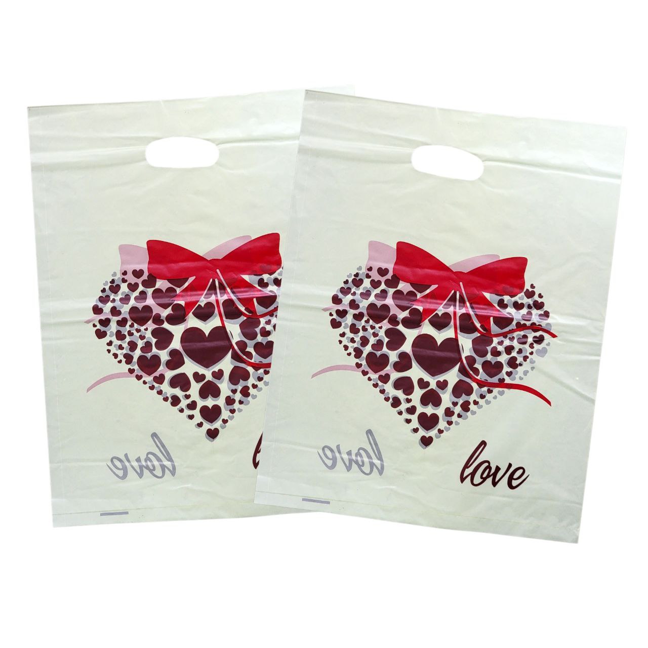 BOLSA DE REGALO PLASTICA EXTRA GRANDE 35X45CM, PAQUETE 100UND