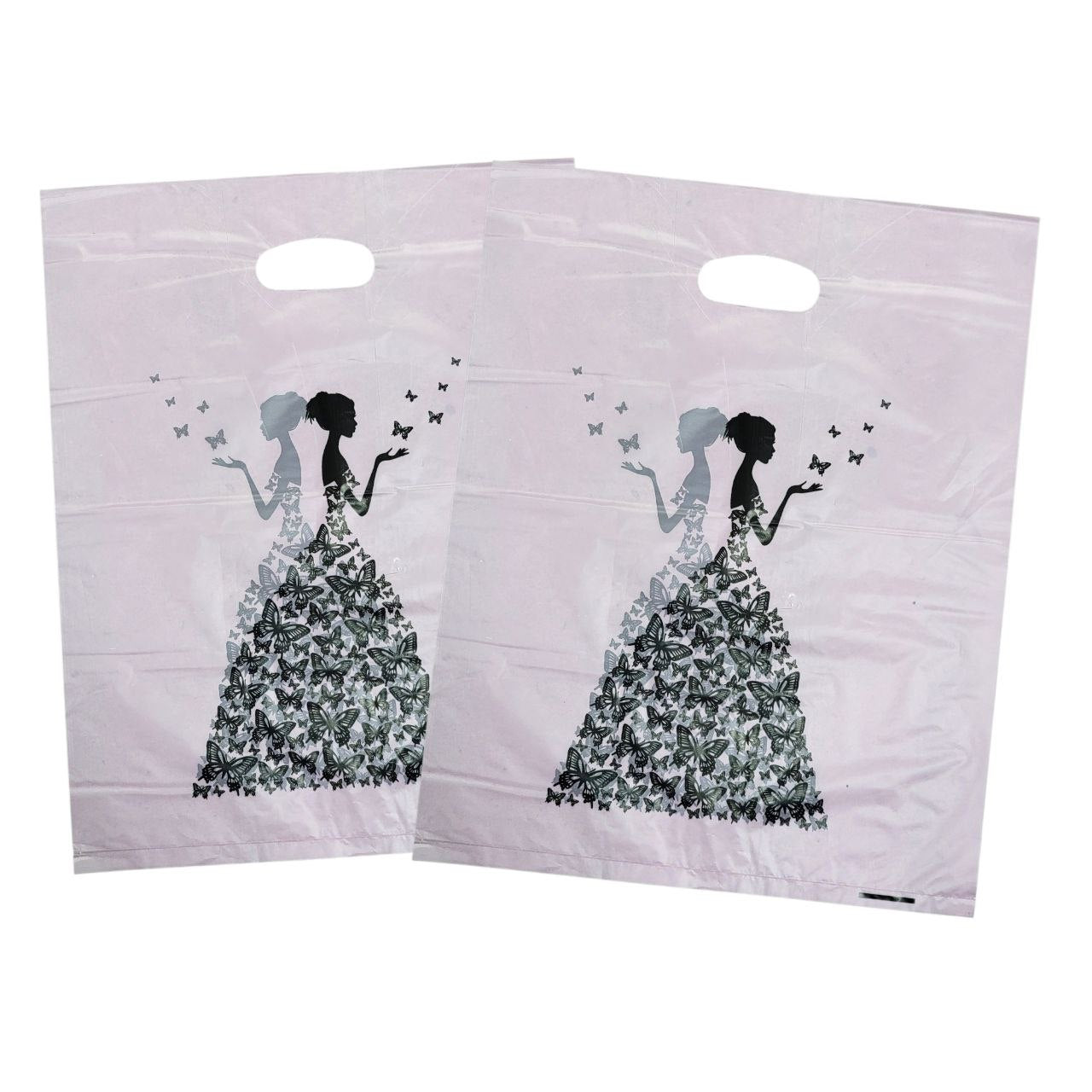 BOLSA DE REGALO PLASTICA EXTRA GRANDE 35X45CM, PAQUETE 100UND