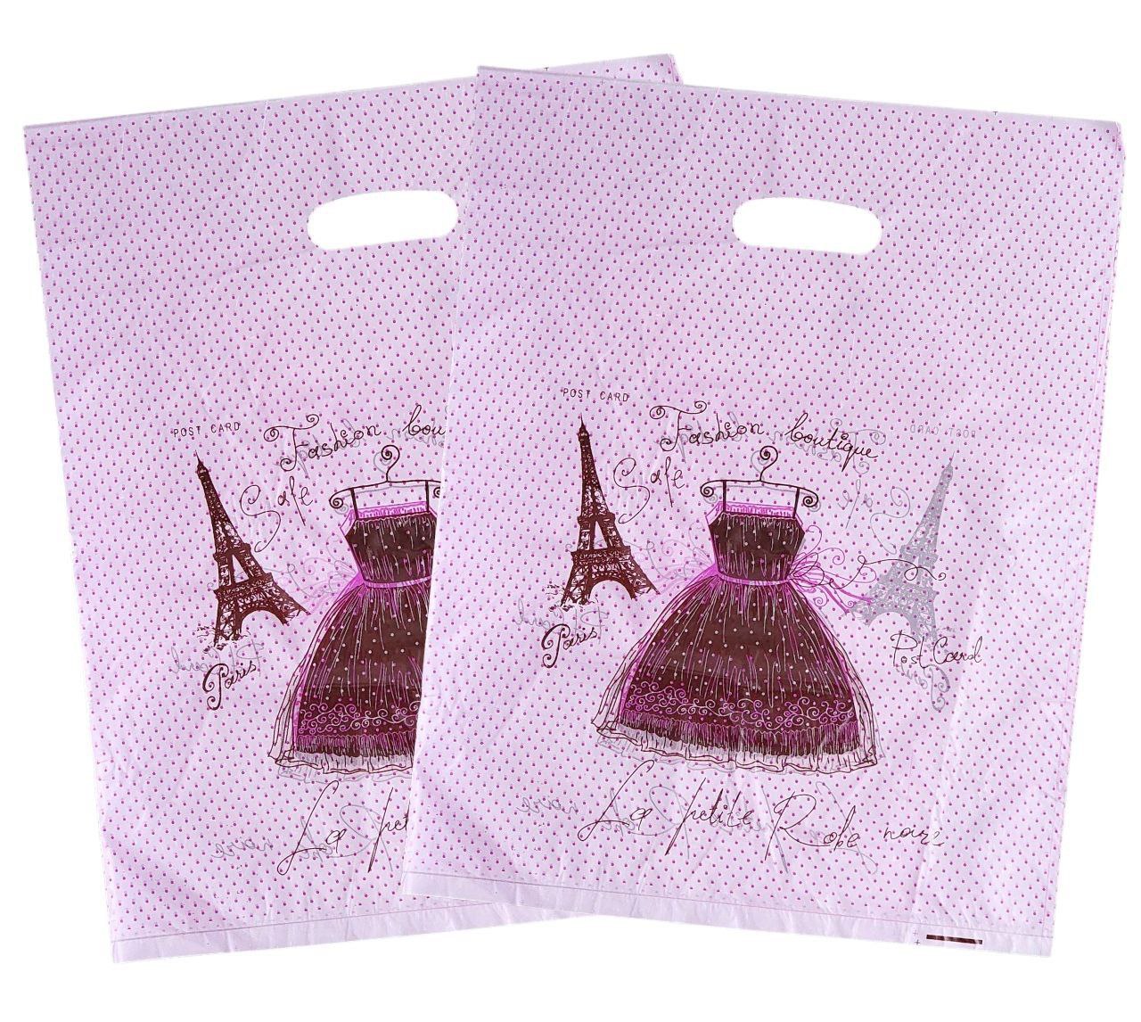 BOLSA DE REGALO PLASTICA EXTRA GRANDE 35X45CM, PAQUETE 100UND