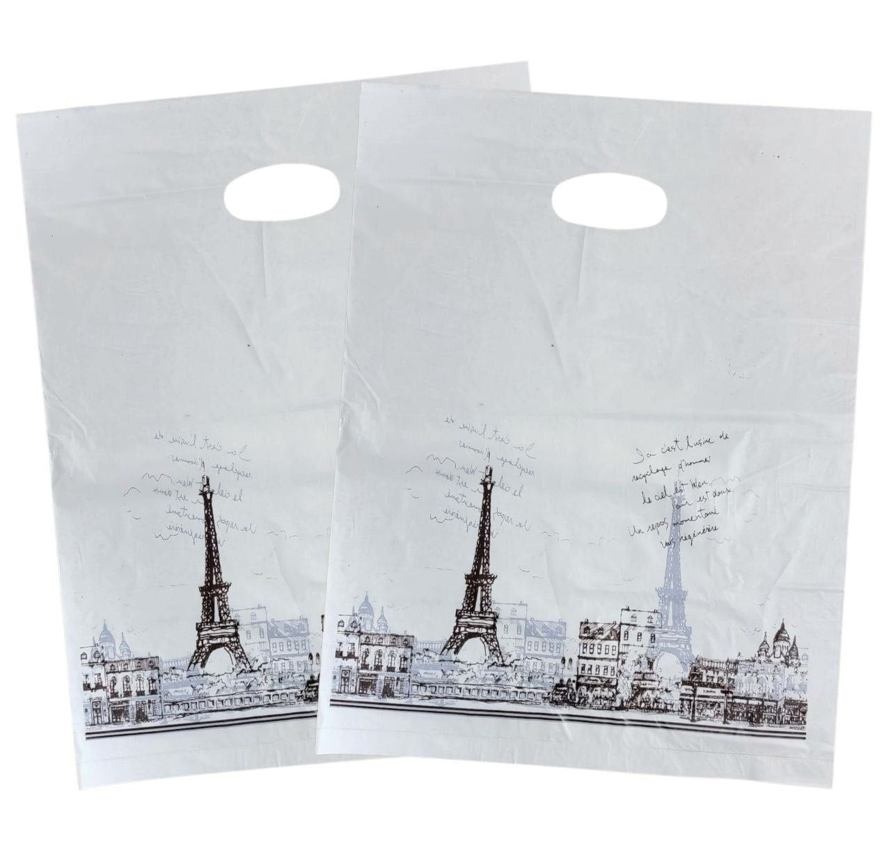 BOLSA DE REGALO PLASTICA EXTRA GRANDE 35X45CM, PAQUETE 100UND