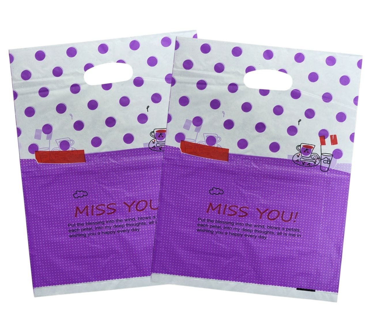 BOLSA DE REGALO PLASTICA GRANDE 30X40CM 100UND