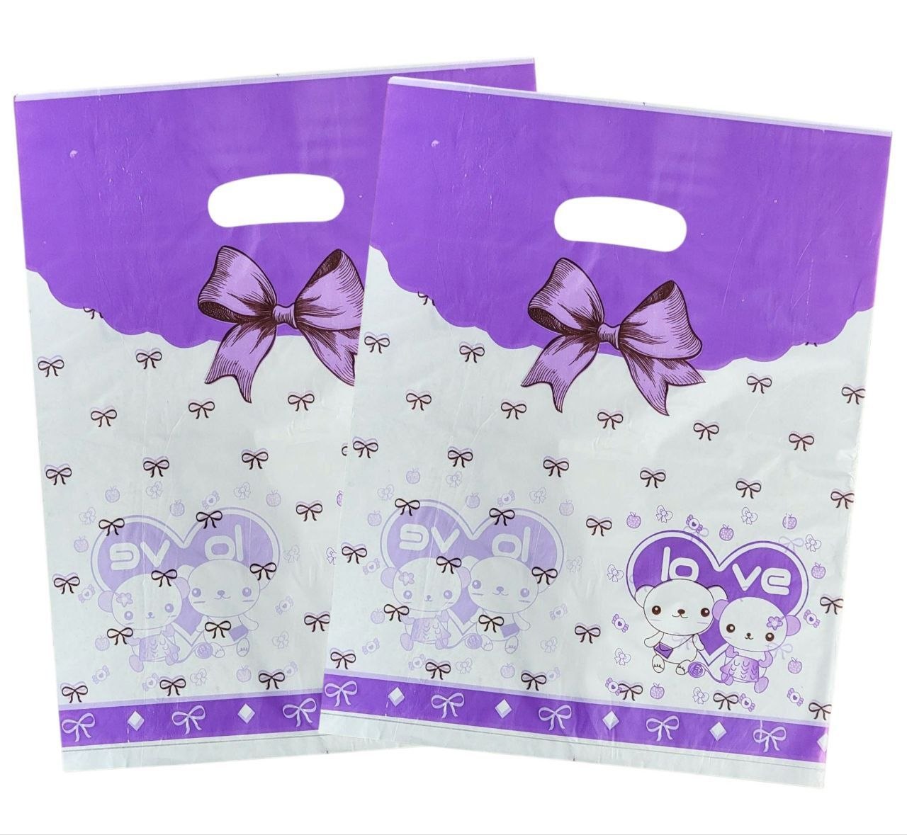 BOLSA DE REGALO PLASTICA GRANDE 30X40CM 100UND