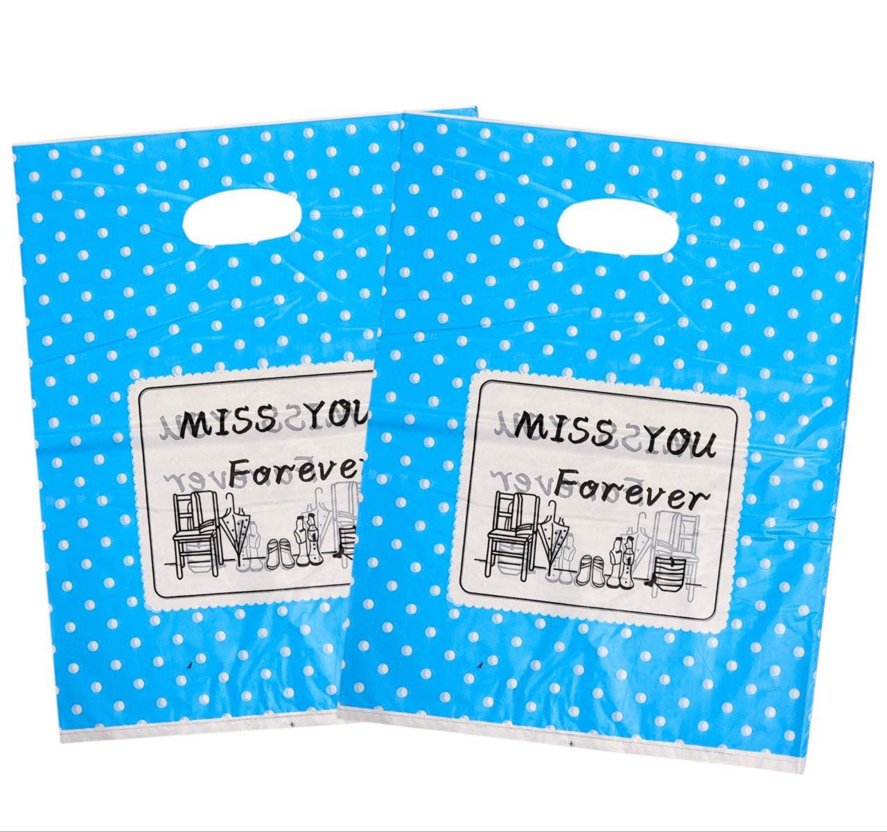 BOLSA DE REGALO PLASTICA GRANDE 30X40CM 100UND