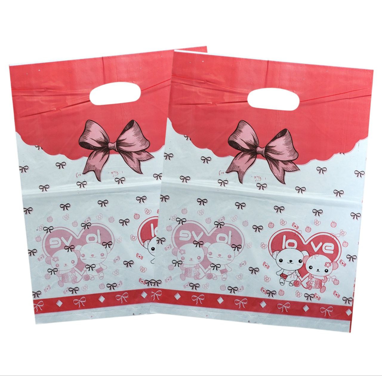 BOLSA DE REGALO PLASTICA GRANDE 30X40CM 100UND