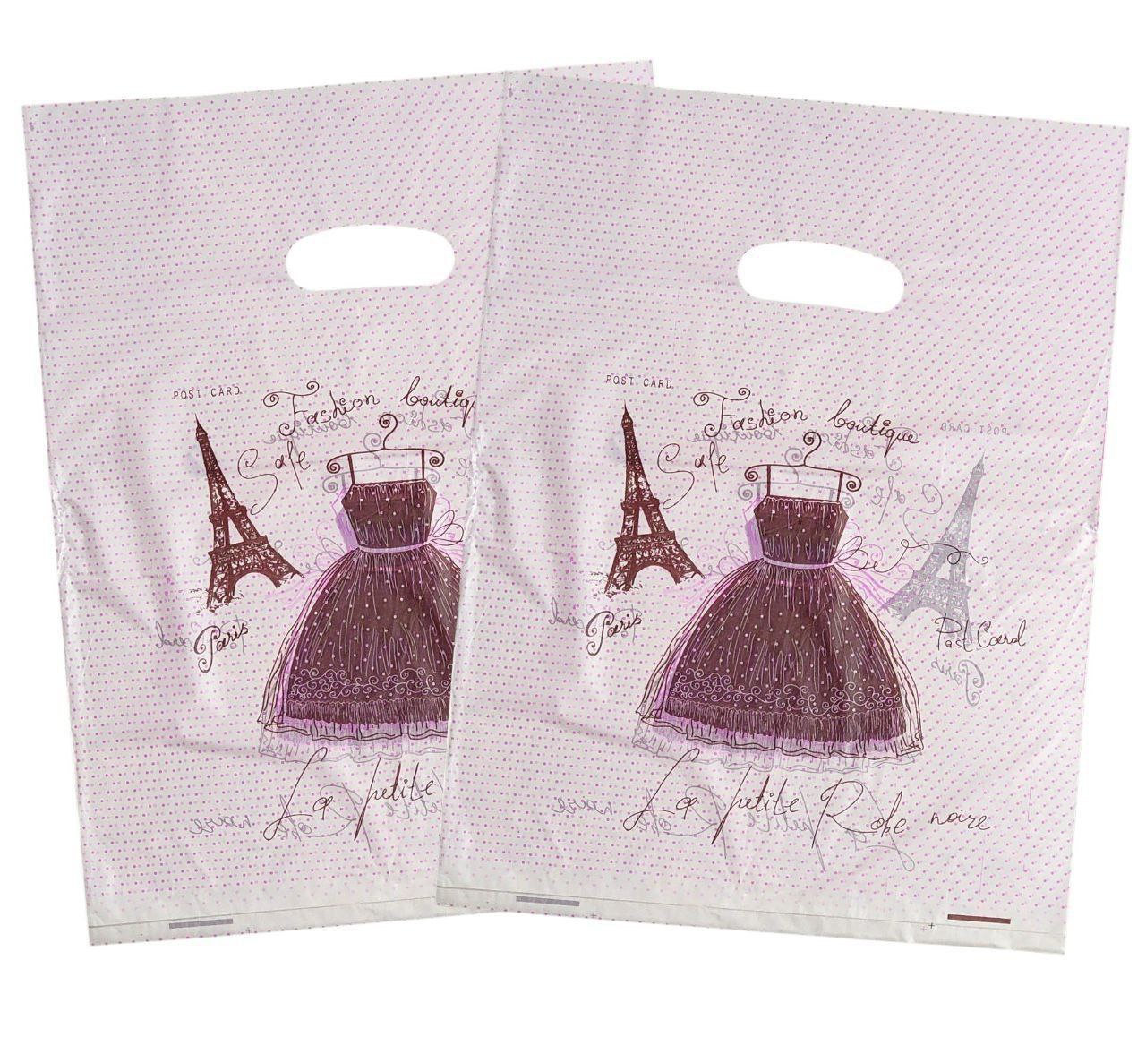 BOLSA DE REGALO PLASTICA GRANDE 30X40CM 100UND