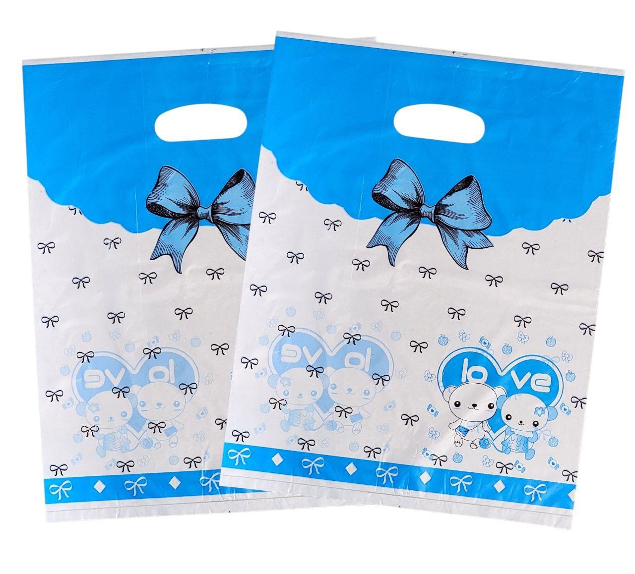 BOLSA DE REGALO PLASTICA GRANDE 30X40CM 100UND