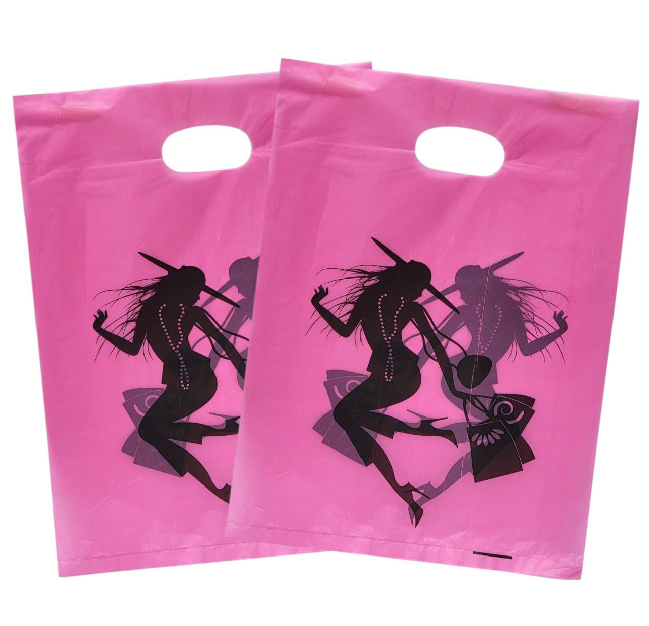 BOLSA DE REGALO PLASTICA MEDIANA 25X35CM, PAQUETE 100UND