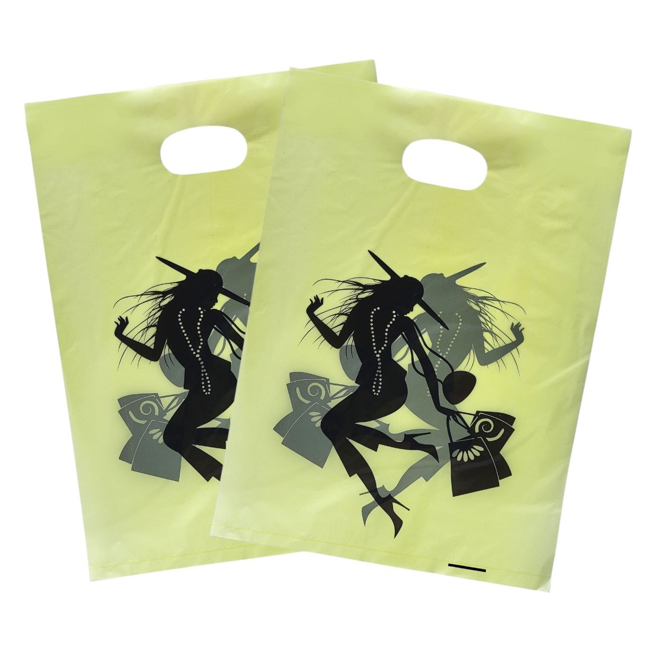 BOLSA DE REGALO PLASTICA MEDIANA 25X35CM, PAQUETE 100UND