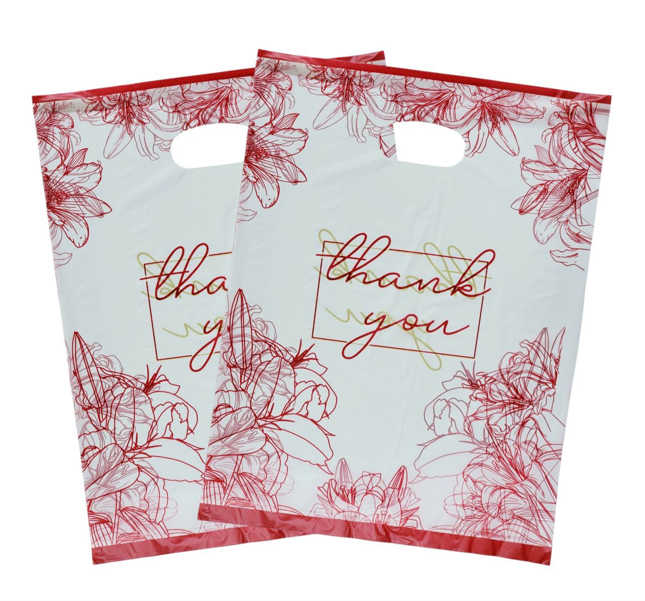 BOLSA DE REGALO PLASTICA MEDIANA 25X35CM, PAQUETE 100UND