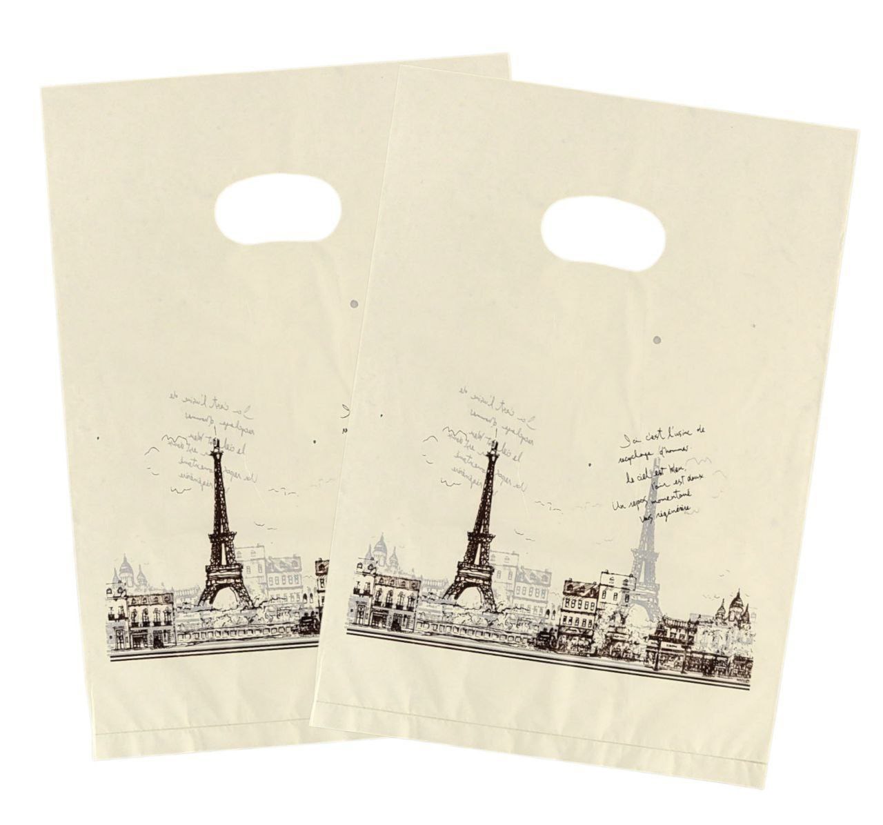 BOLSA DE REGALO PLASTICA PEQUEÑA 20X30CM, PAQUETE 100UND