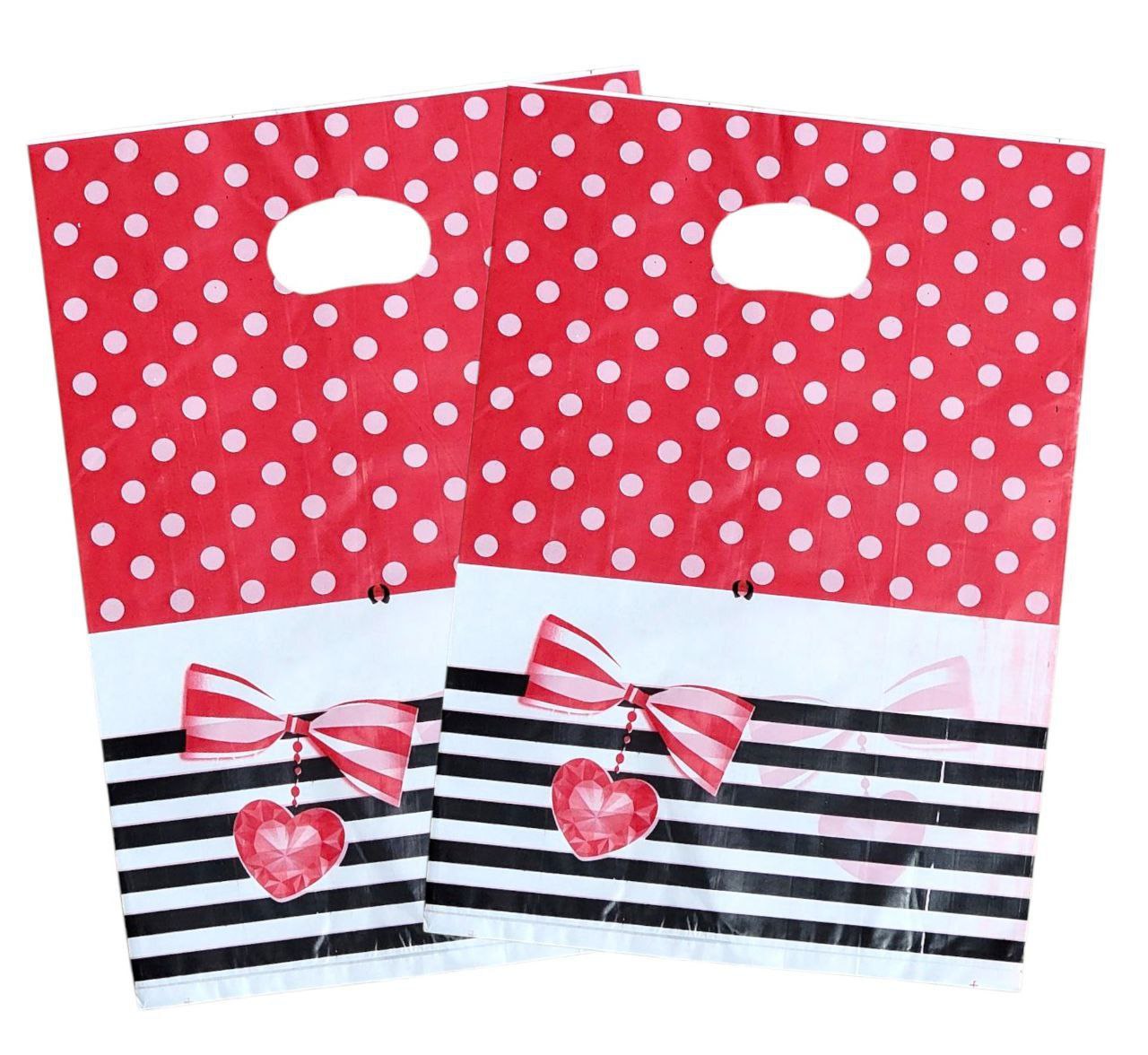 BOLSA DE REGALO PLASTICA PEQUEÑA 20X30CM, PAQUETE 100UND