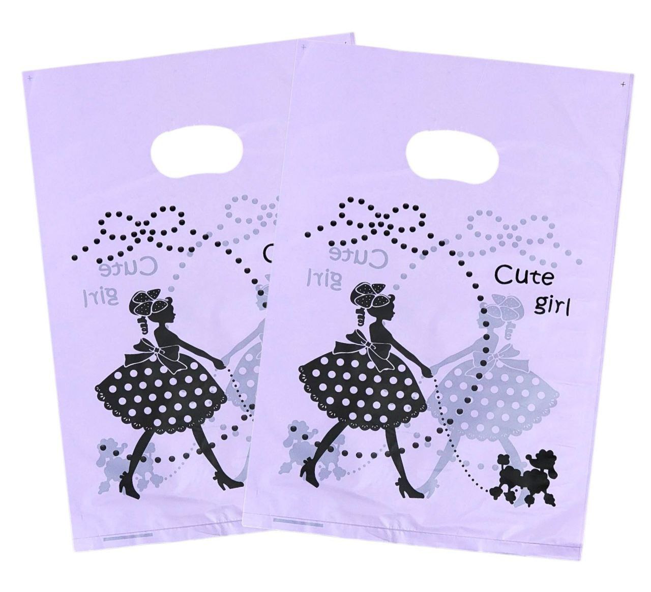 BOLSA DE REGALO PLASTICA PEQUEÑA 20X30CM, PAQUETE 100UND