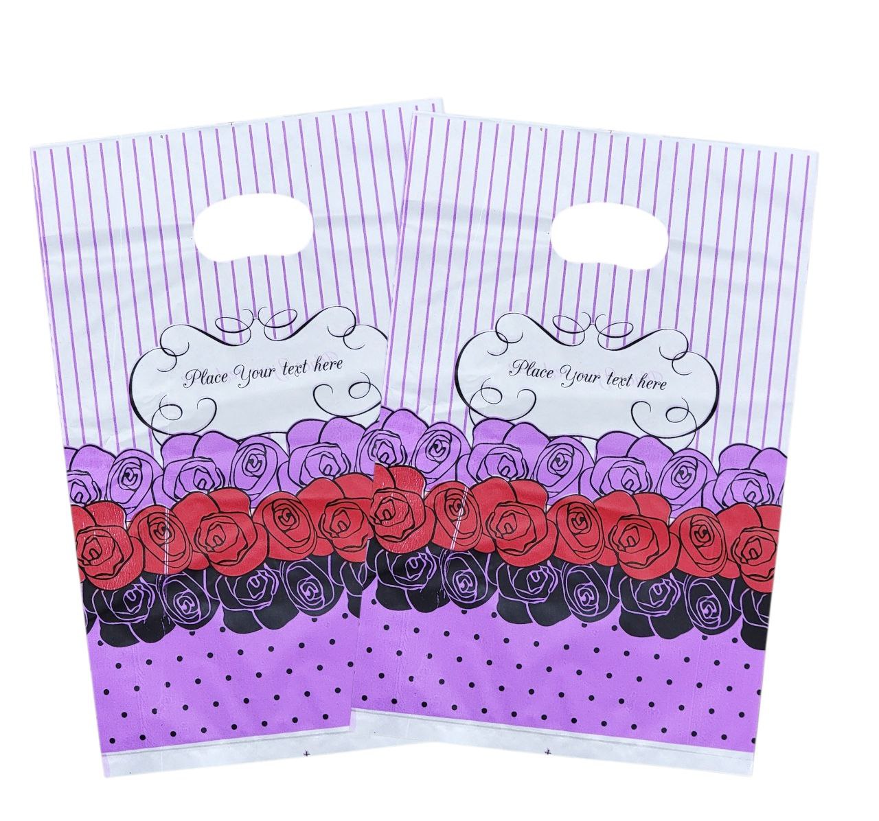 BOLSA DE REGALO PLASTICA PEQUEÑA 20X30CM, PAQUETE 100UND