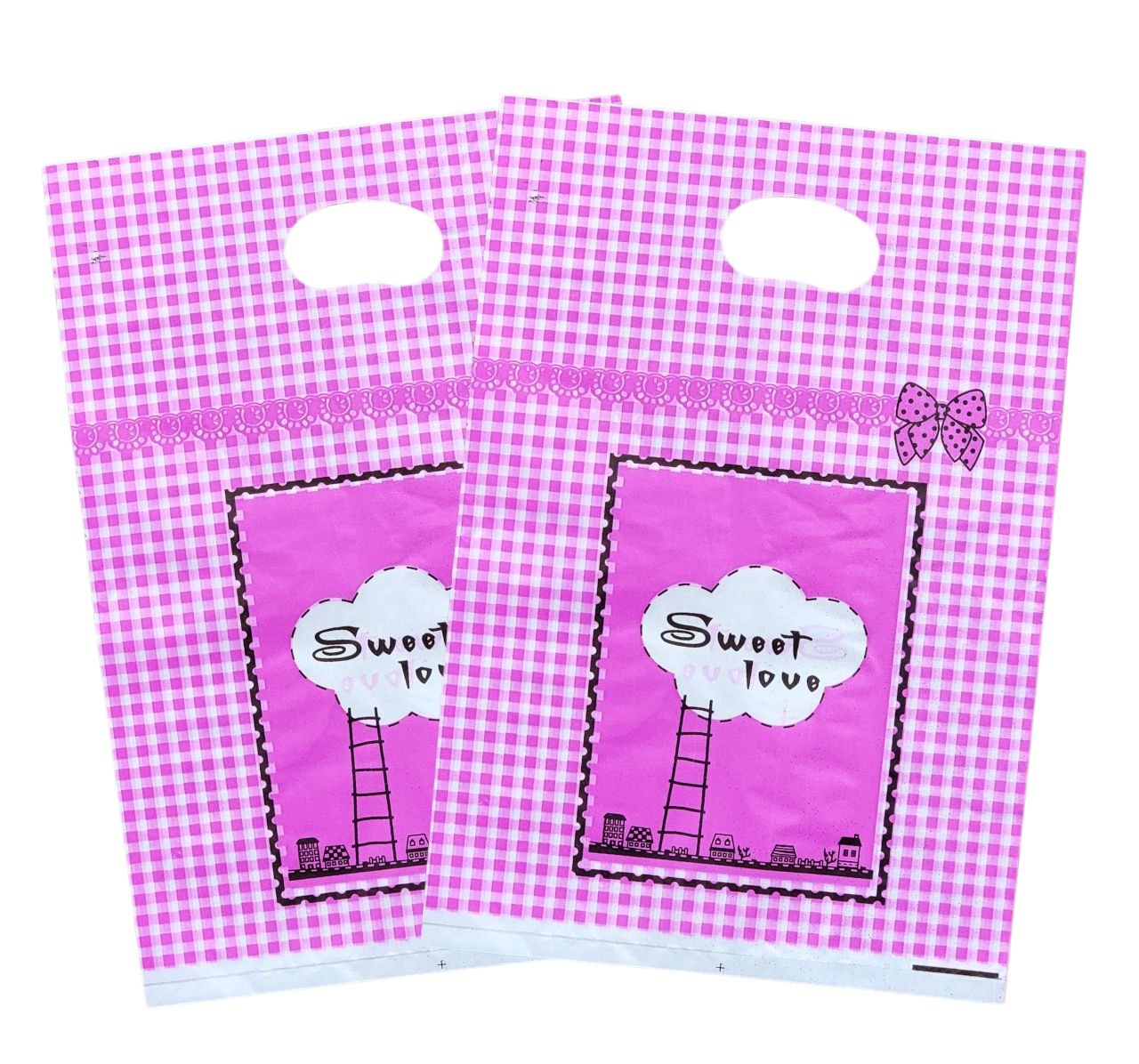 BOLSA DE REGALO PLASTICA PEQUEÑA 20X30CM, PAQUETE 100UND