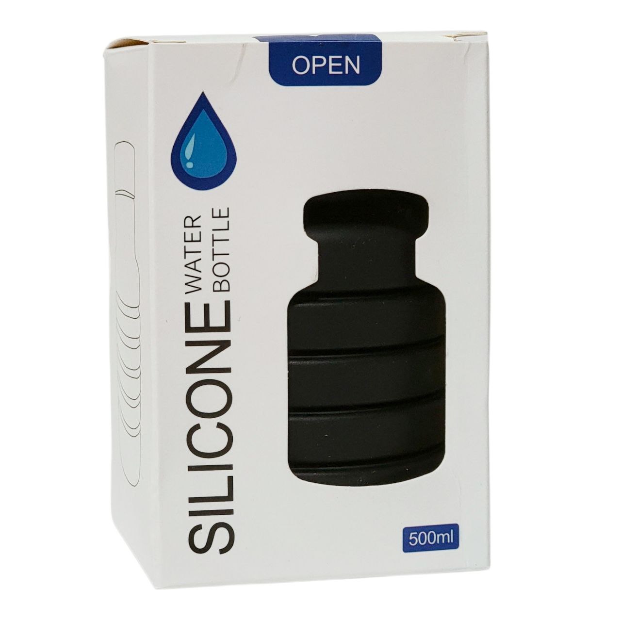BOTELLA DE AGUA DE SILICONA PLEGABLE 500ML