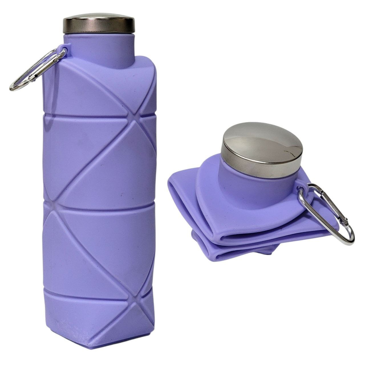 BOTELLA DE AGUA DE SILICONA PLEGABLE 600ML