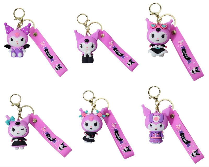 LLAVEROS DE KUROMI 6 ESTILOS DISPONIBLES