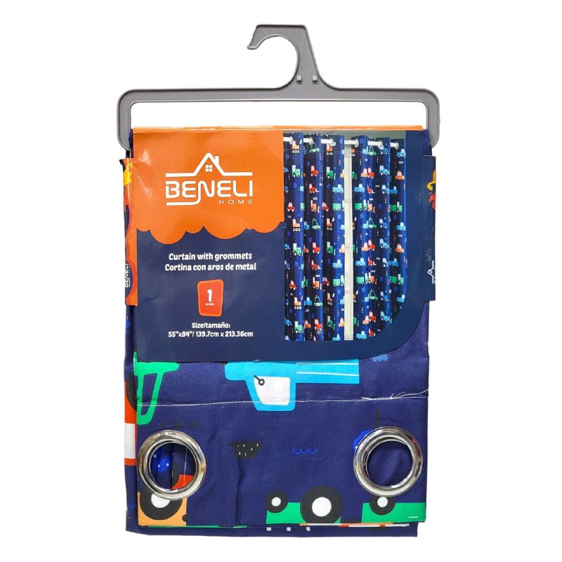 JUEGO DE SABANAS MATRIMONIAL EN SET CON CORTINAS PARA NIÑOS DE 6 PIEZAS CARROS BENELI HOME