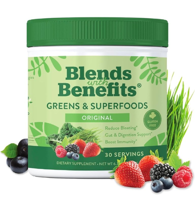 BLENDS WITH BENEFITS GREEN & SUPERFOODS POLVO DIGESTIVO 6.35OZ