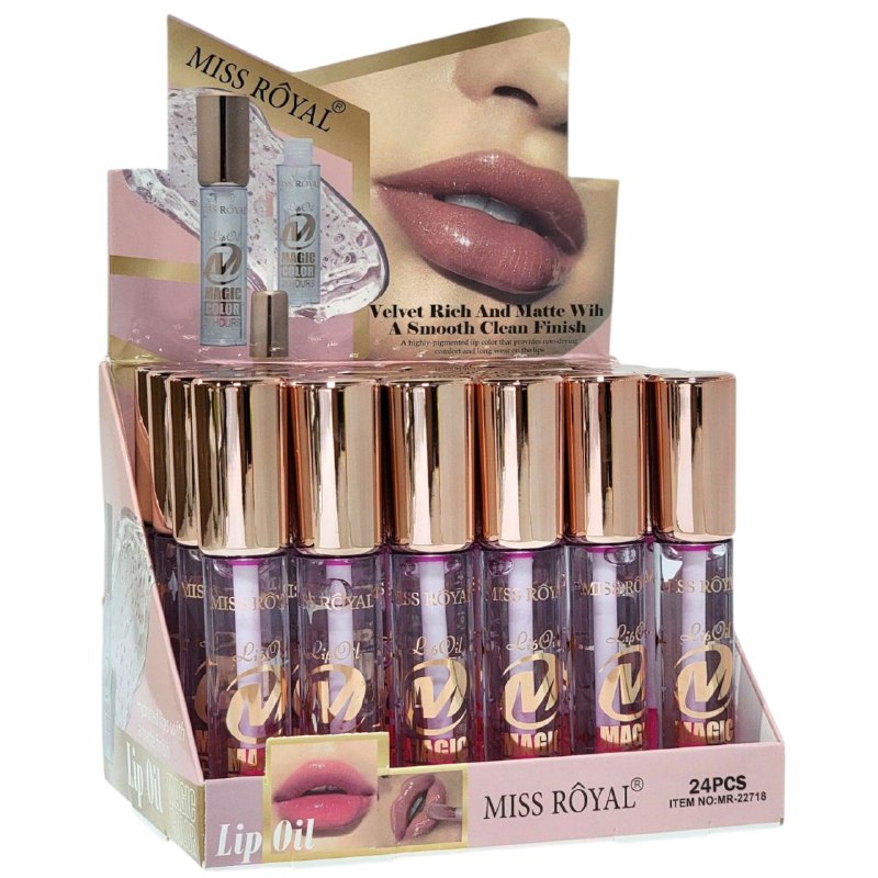 BRILLO LABIAL LIP ACEITE COLOR MATTE SUAVE DE LARGA DURACION MISS ROYAL 4G