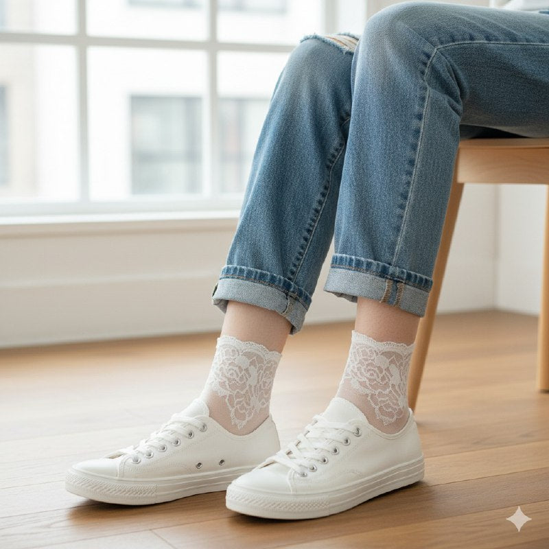 MEDIAS DE CORTE BAJO TRANSPIRABLES ANTIDESLIZANTES PARA MUJERES TALLA UNICA STAY BEAUTIFUL, 5 ESTILOS