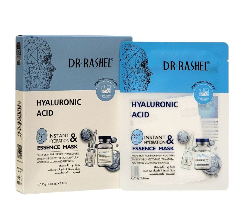 MASCARILLA FACIAL CON EXTRACTO DE ACIDO HIALURONICO, HIDRATACION INTENSIVA, REPARA LA PIEL, RESTAURA BRILLO Y FIRMESA DR RAHSEL 0.88OZ