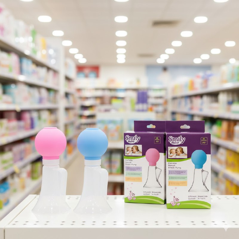 SACALECHE MANUAL PORTATIL CONVENIENTE Y PRACTICO PARA BEBES SMILY BABY 2 COLORES