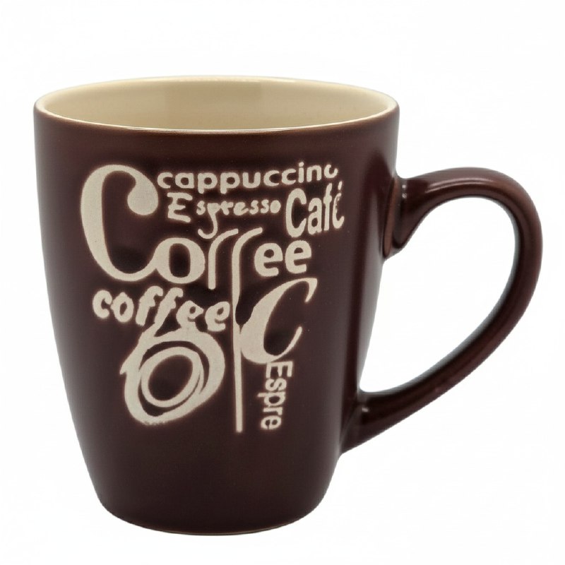 TAZAS DE CERAMICA DE ALTA RESISTENCIA CON ACABADO BRILLANTE Y DISEÑO ERGONOMICO 9CM